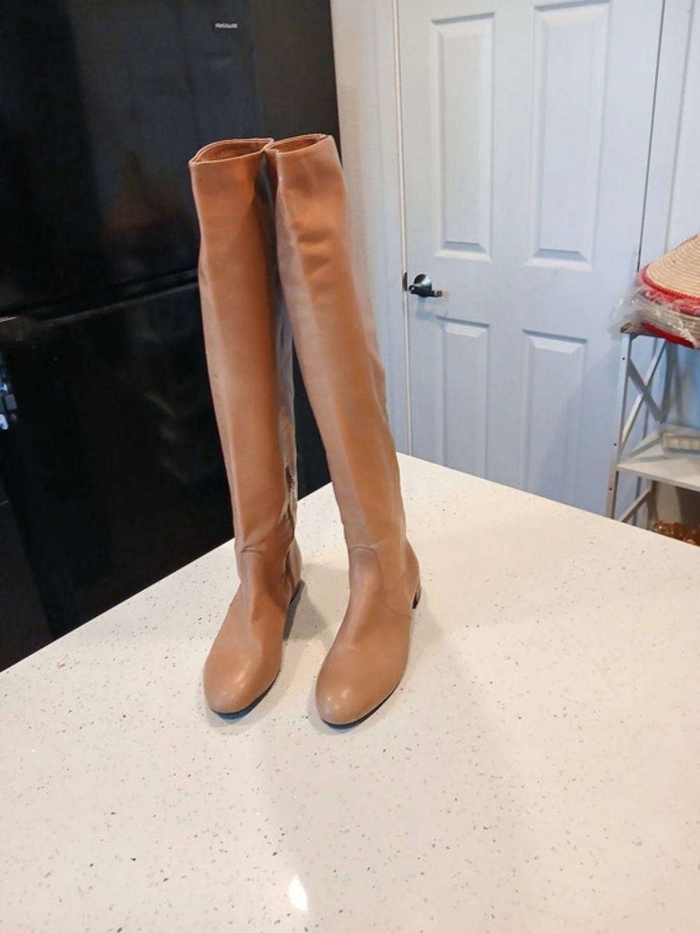 Prada Over-the-Knee Leather Boots Brown EU 38